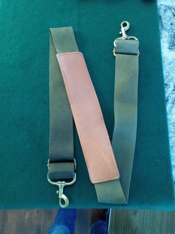 Carrying SHOULDER STRAP Nylon Web, leather CONTOURED PAD Heavy-Duty 2″ W