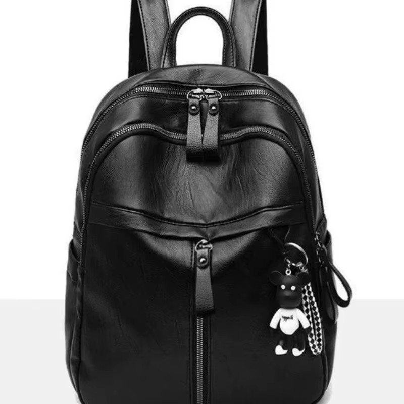 Unbranded Gift Bear Backpack Women Casual Simple Black Computer Interlayer