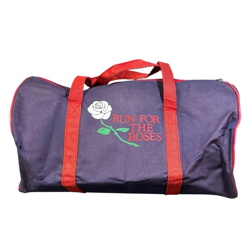 Vintage Run For The Roses Duffel Bag Navy Red Boys Club Pasadena Gym Travel