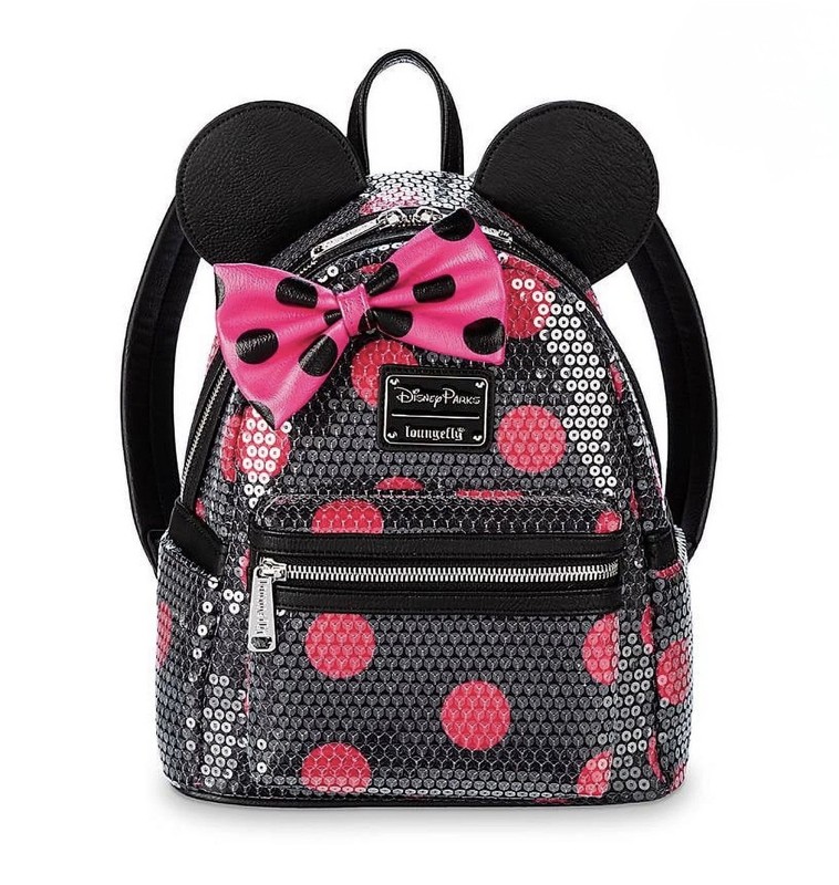 EXCLUSIVE Loungefly Disney Parks Minnie Mouse Sequined Polka Dot Mini Backpack