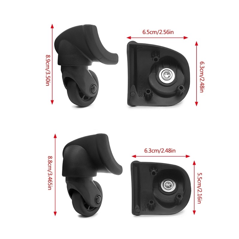 4Pcs Stylish Suitcase Rolling For Convenient Travel And Easy Installation gallery