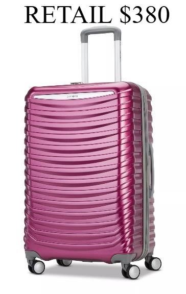Samsonite Spin Tech 6 Medium Check In Spinner Mauve Suitcase Luggage New