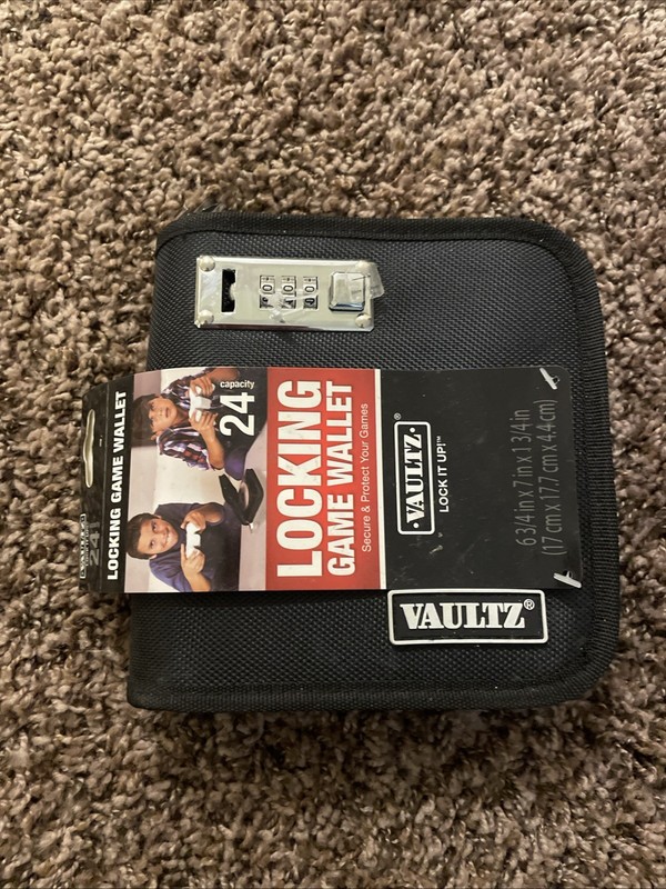 Vaultz Protective Locking Game CD Wallet – 24 Capacity Black