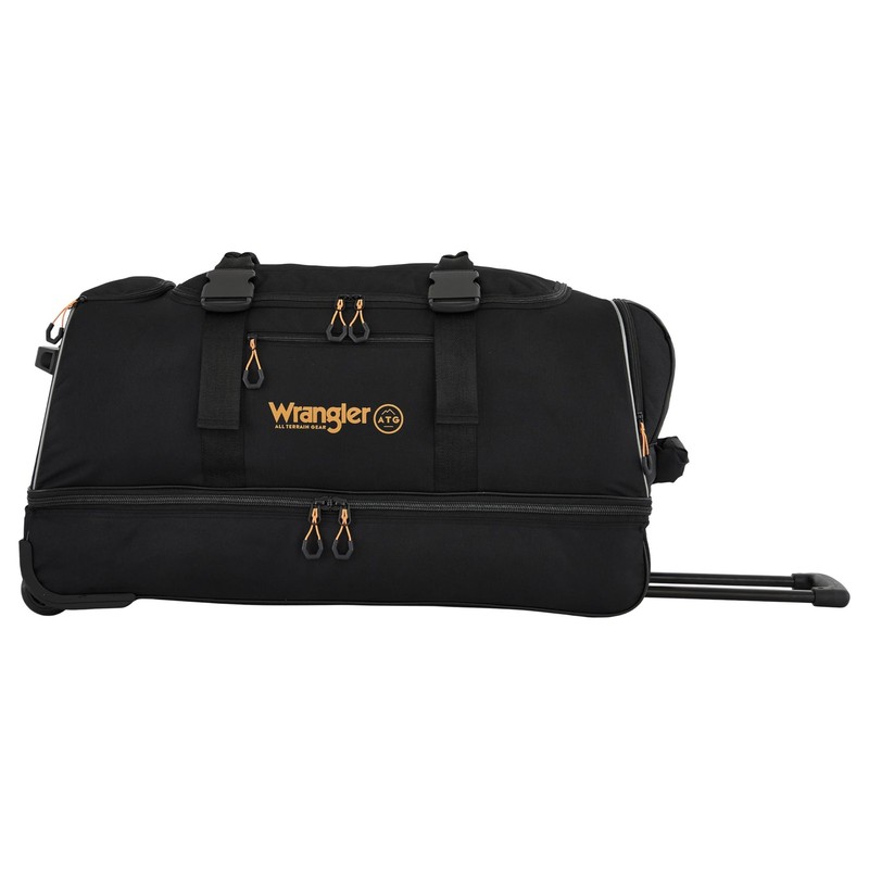ATG Compass Rolling Travel Duffel Bag Rich Black 22Inch