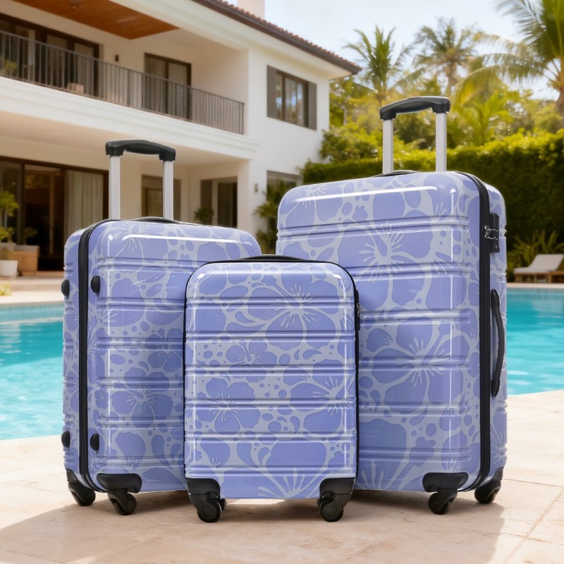 3 Piece Luggage Set Hardshell Carry on Suitcase with Spinner & Lock 20''24''28'' gallery