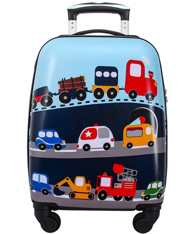 Hardshell Carry-On Suitcase with Spinner Wheels for Kids Travel Trolley 18" gallery