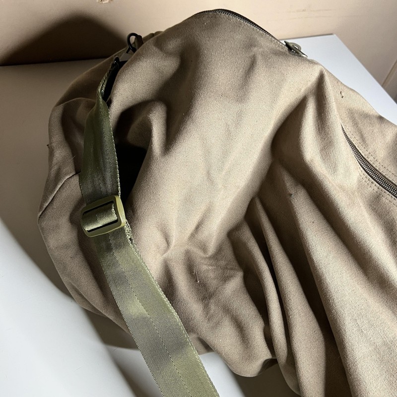 Stansport Beige Canvas Duffel Bag Soft Case Adjustable Strap Men Travel gallery