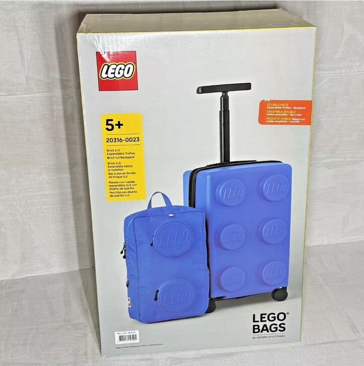 LEGO Luggage Set: Carry-On & Backpack Blue – New In Box