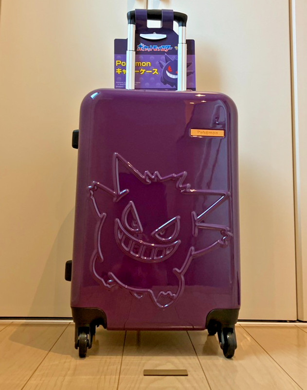 Pokemon Gangar Suitcase Travel Luggage Carry on Bag TSA Lock 22″ Purple 37L New
