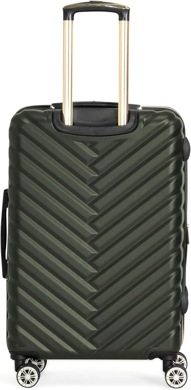 Madison Square Lightweight Hardside Chevron Expandable Spinner Luggage, Olive, 2 gallery