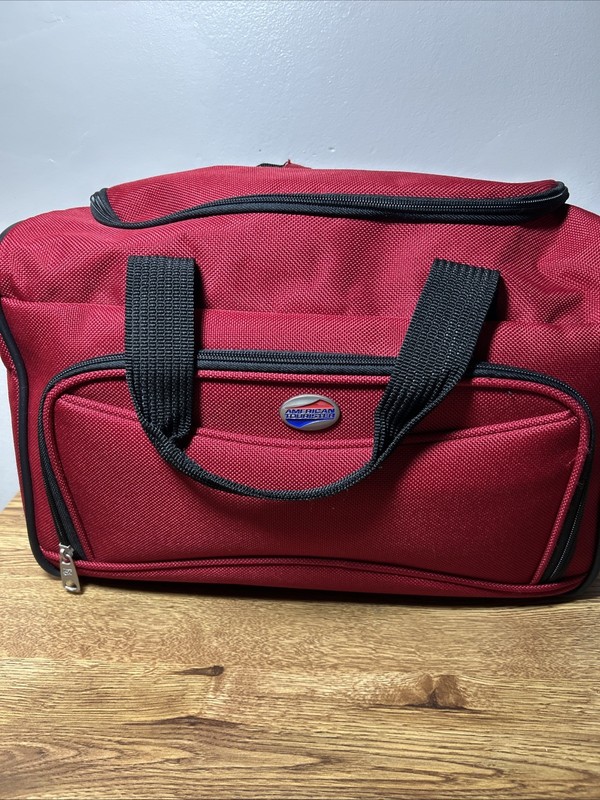 AMERICAN TOURISTER Canvas Shoulder Bag Red Carryon