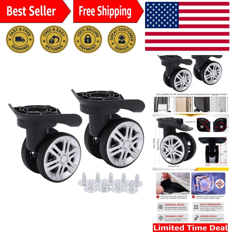 High-Quality Mute Double Row Wheels for Suitcases – Easy Installation & Durable