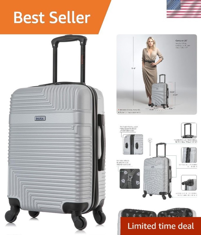 Stylish Water-Resistant 20-Inch Carry-On Luggage with 4 Silent Spinner Wheels