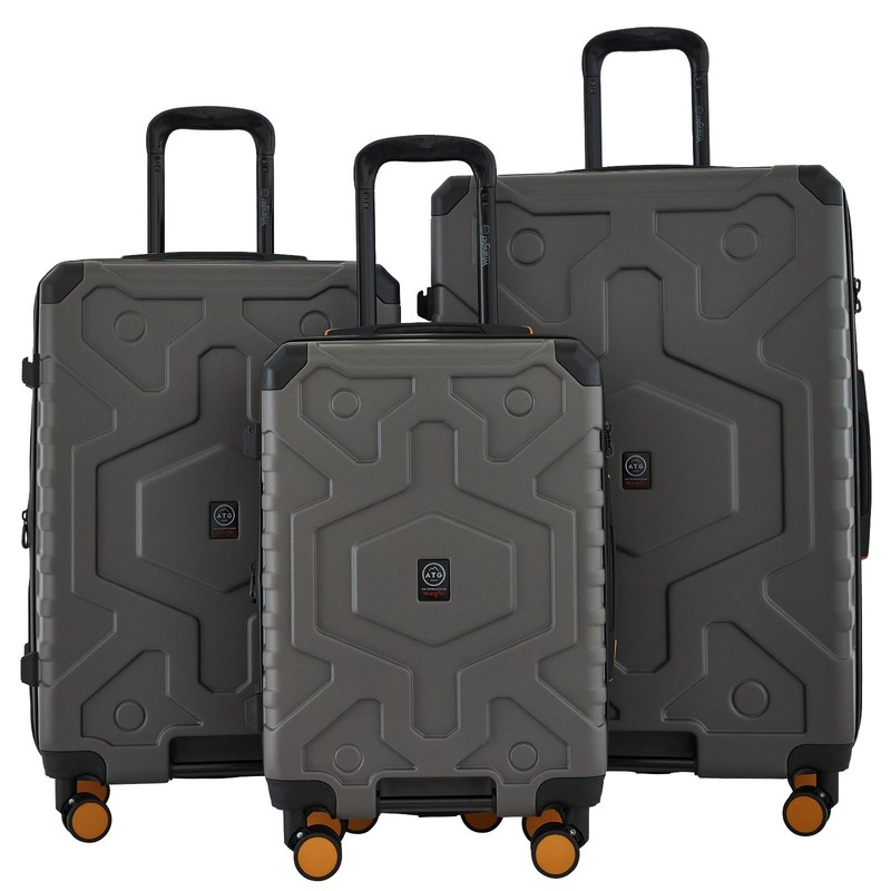 Wrangler ATG Outland Expandable Hardside Luggage, Gray , 3 Piece Set