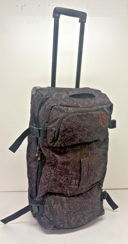DaKine Split Roller 85-Liter Patterned Gray Travel Rolling Duffel Bag GREAT