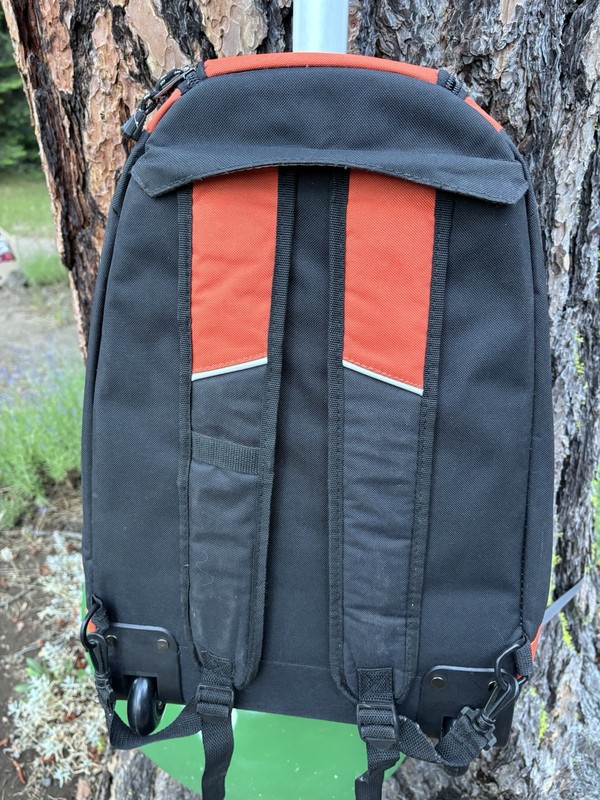 Protégé Sport Rolling Backpack Wheeled Laptop Travel School Bag Red Black gallery
