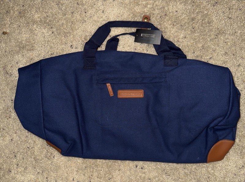 Prestige Weekender Duffel Bag New With Tags blue brown