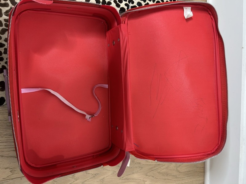 Vintage 1980’s Hello Kitty Suite Case Girls Red Graphic Luggage Carry On gallery