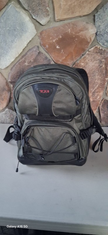 TUMI T2 Backpack Excursion Carry On Travel Bag Ballistic Olive Green Black#6788