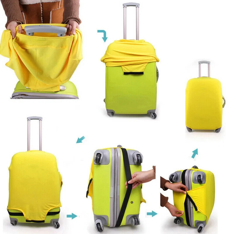 Luggage Protective Cover Solid Color Suitable for 18-28 Inch Suitcases gallery