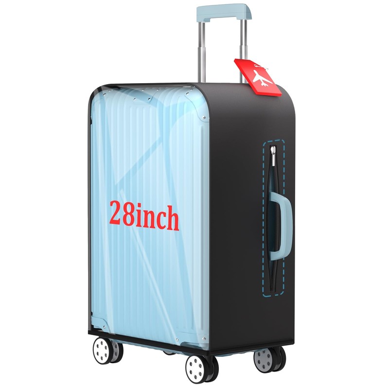Waterproof Clear Luggage Cover Protector for 28-30 Inch Suitcases, Anti-Scratch