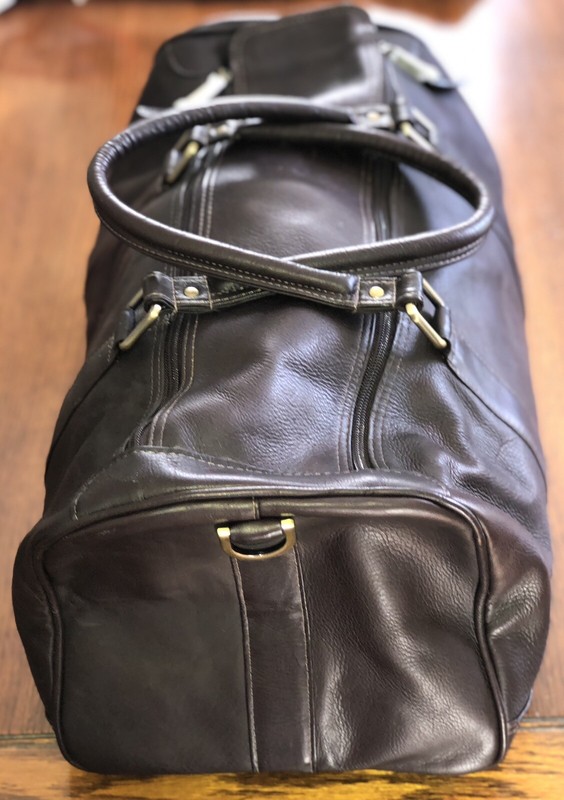 Clava Simple Leather Gym Duffle Shoulder Top Handle Traveling Bag 19”x10”x10” gallery