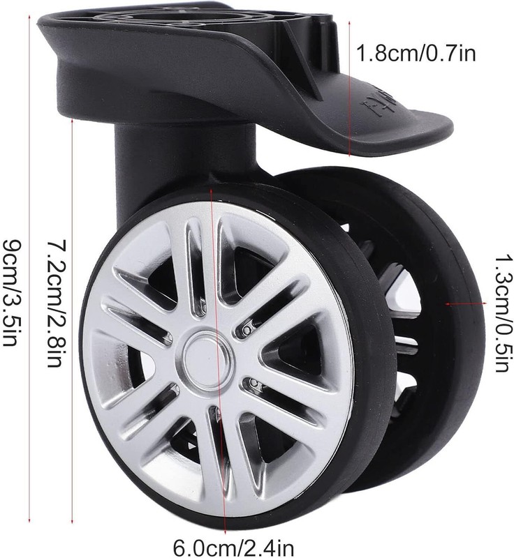 2-Pack Replacement Luggage Wheels for Trolley Case - Durable, Mute, Easy to Inst gallery