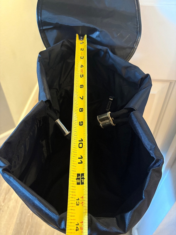 Versace Perfumes Black Nylon Drawstring Travel Backpack LARGE Gold Medusa Logo gallery