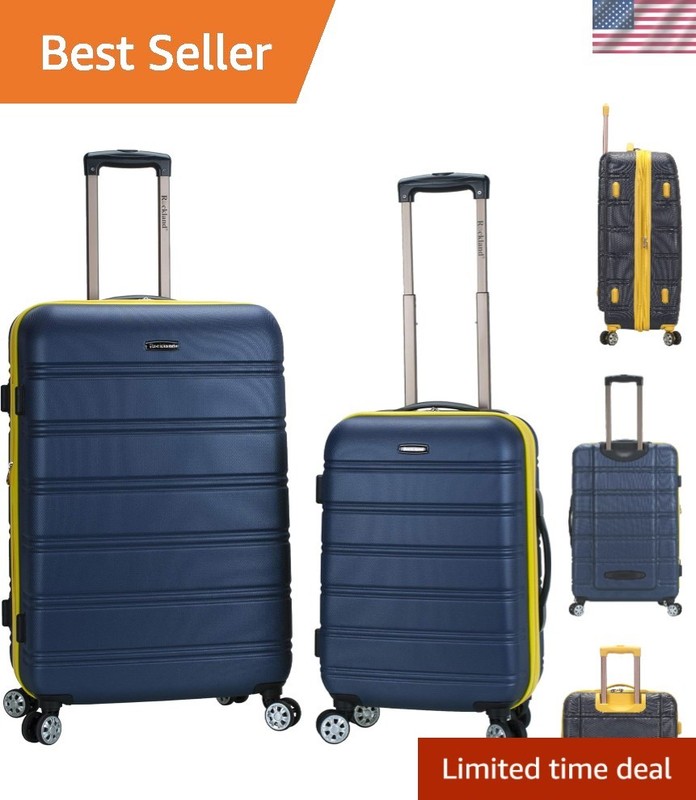 Melbourne Hardside Expandable Spinner Wheel Luggage, Navy, 2-Piece Set 20/28