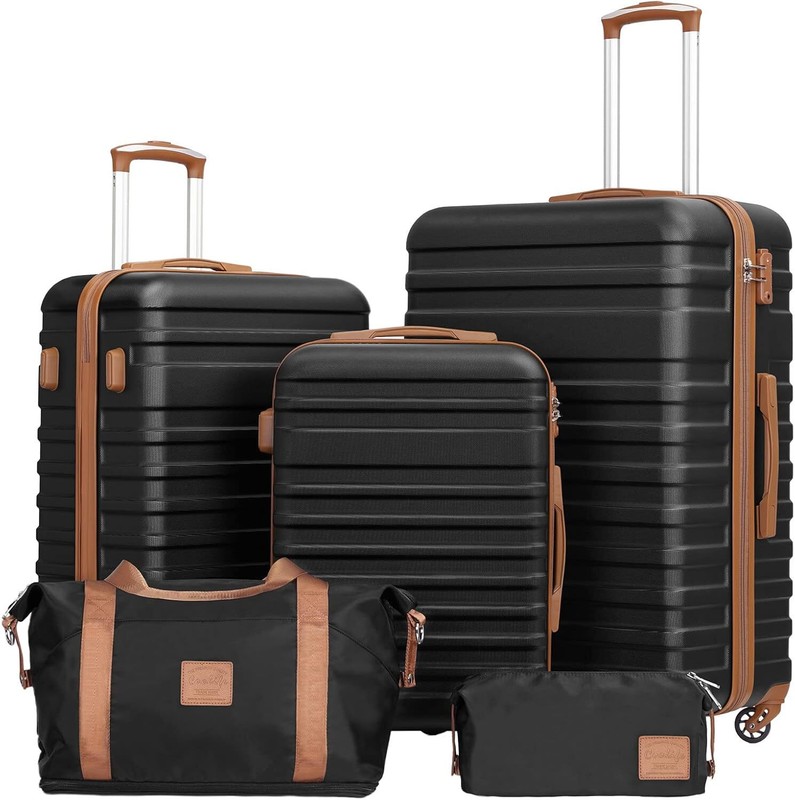 3 Piece Luggage Set Carry On Hardside Luggage with TSA Lock Spinner Wheels。
