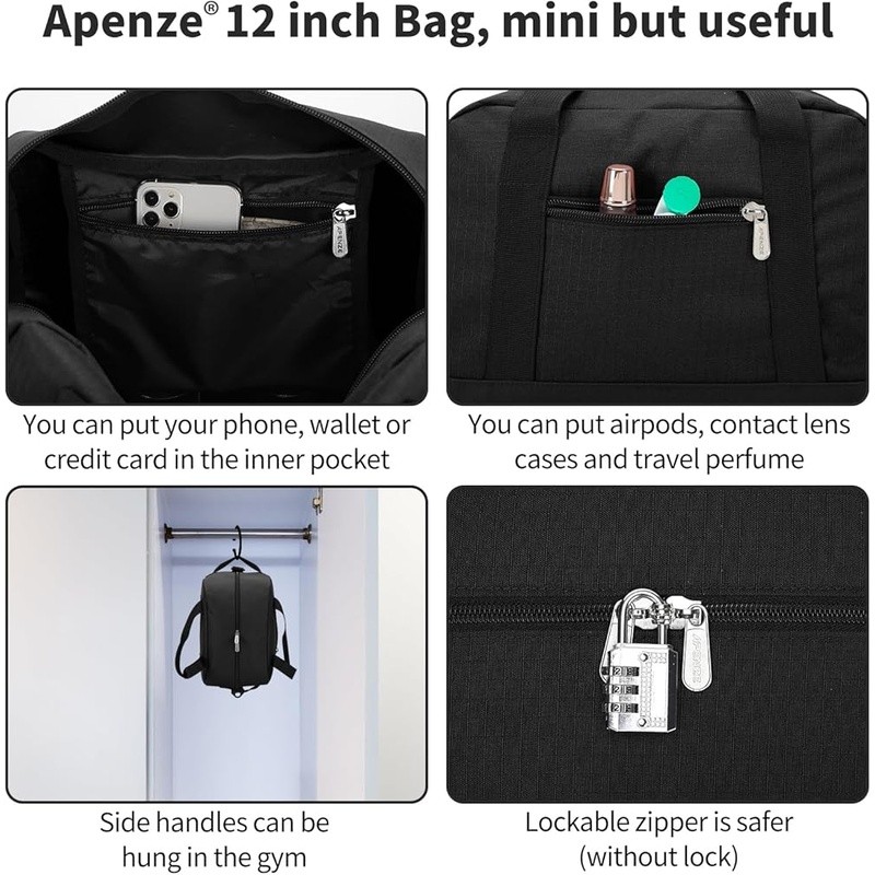 Mini Duffle Bag Adjustable Shoulder Strap Travel Overnight Carry On Waterproof gallery