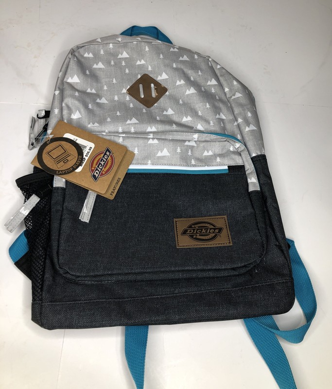Backpack – Dickies Study Hall, Grey & Teal – 17″ x 12″