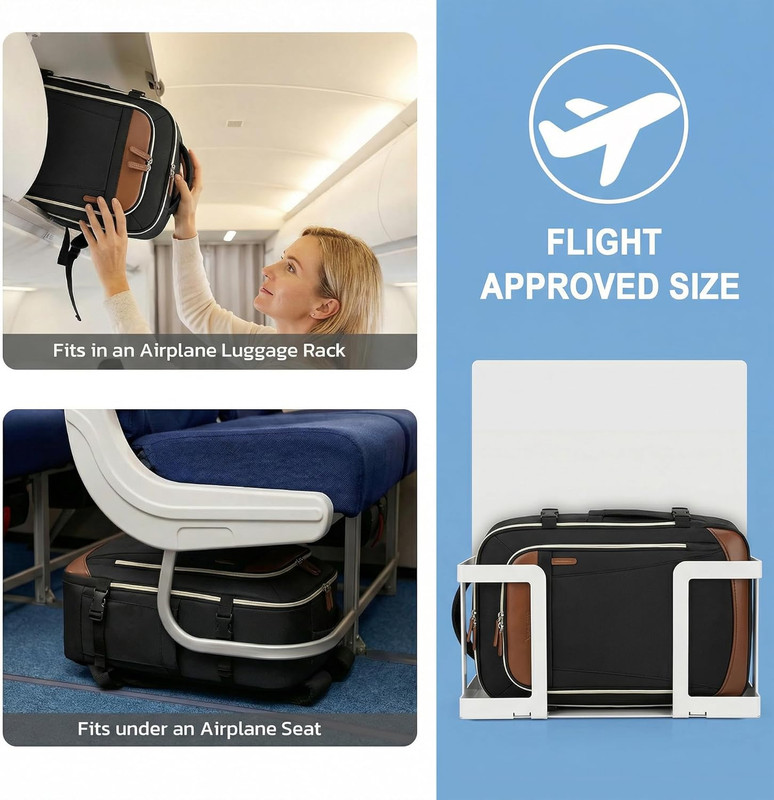 Expandable Luggage Set with Backpack - 21In Suitcase with TSA Lock & Spinner Whe gallery