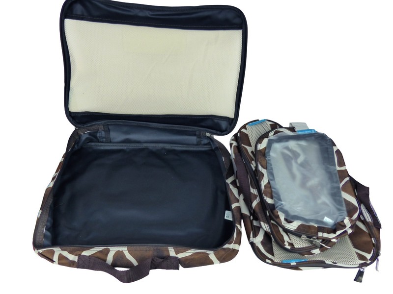 Handy Sandy Deluxe 5 Pc Packing Cube Set Giraffe Print Travel Organizer NWT gallery