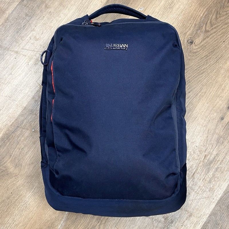 URBAN FACTORY Laptop Travel Carryon W/ Handle / Backpack Straps – Navy Blue