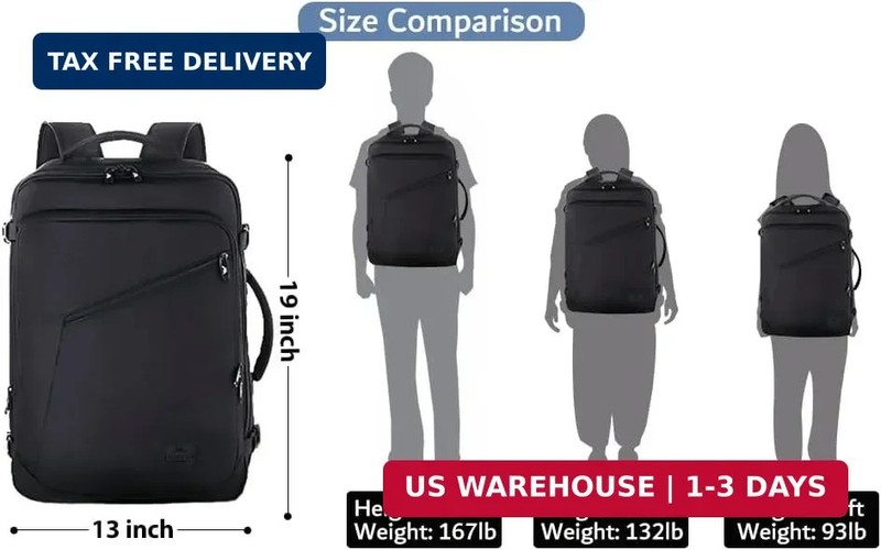 MATEIN Carry on Backpack, Extra Large Travel Backpack Expandable Airplane Approv gallery