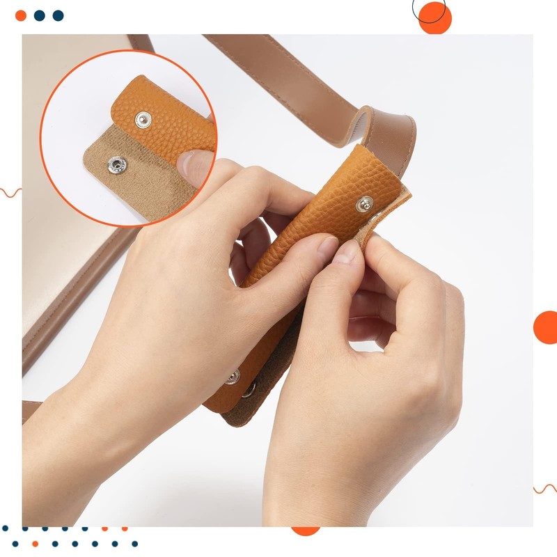 IUAQDP 2 Pieces Handbag Handle Leather Wrap Cover, Luggage Bag Grip Protector... gallery
