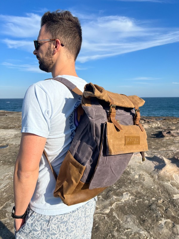 Waxed Canvas Leather Backpack gallery