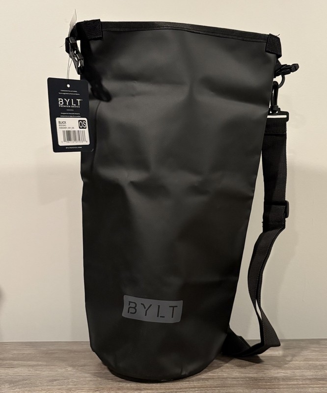 NWT BYLT Premium Basic BIOS Dry BAG Black Adjustable Should Strap Waterproof PVC gallery