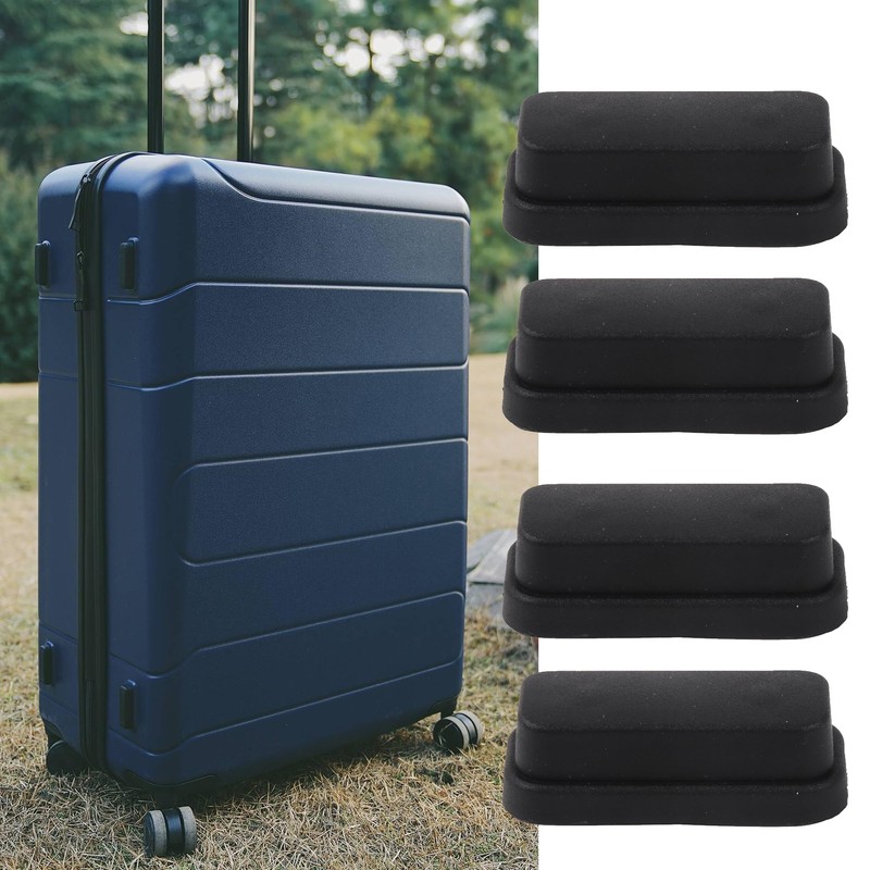 4 Pieces Luggage Bottom Side Stand Feet 1.65x0.75x0.51inch w/Screws for Suitcase gallery