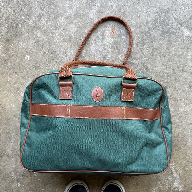 Vintage Polo Ralph Lauren Green Duffel Bag Medium Sized