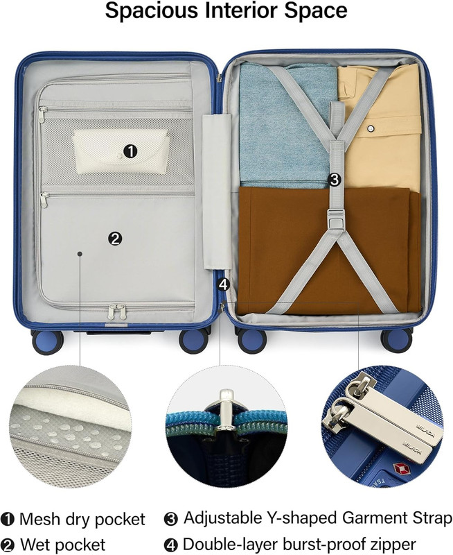 Large 28" Expandable Hardshell Spinner Suitcase with TSA Lock - Interstellar Blu gallery