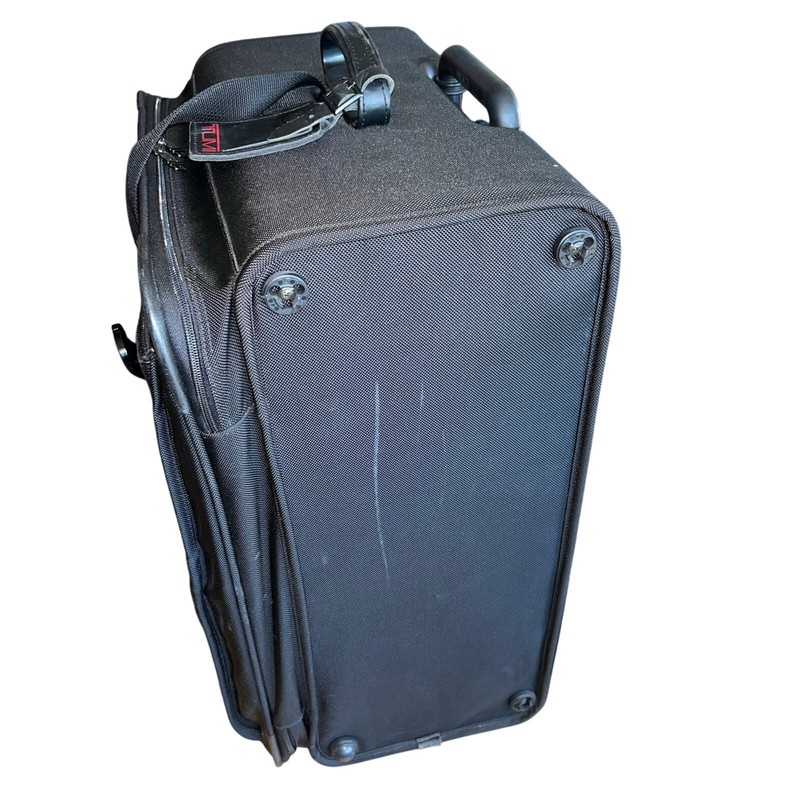 TUMI Alpha Rolling Expandable Suitcase Black Luggage Balistic Nylon gallery