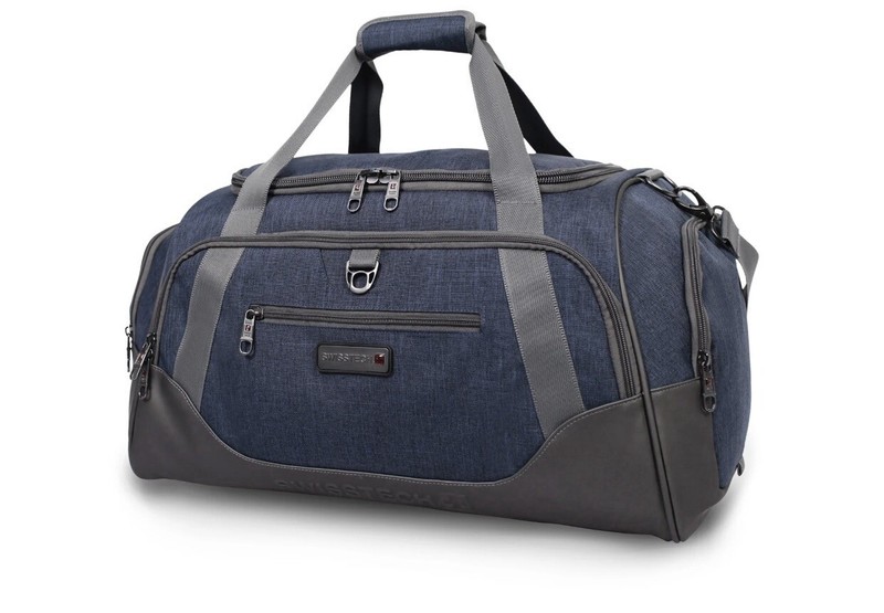 SWISSTECH Excursion Adventure Water Resistant Bottom 24″ Duffel Bag Blue