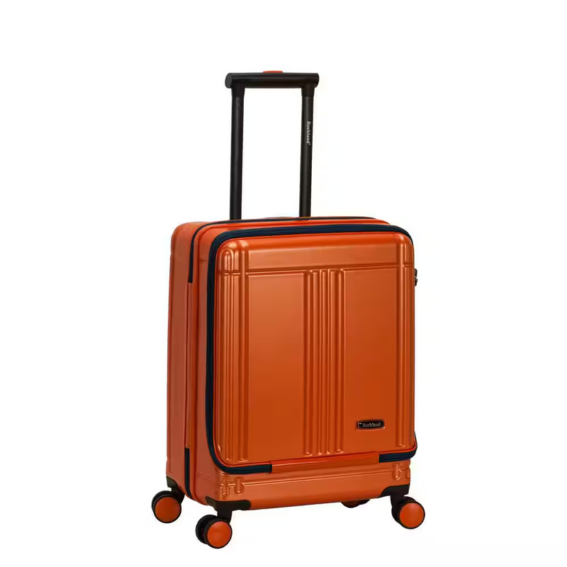 Tokyo 18 In. Orange Expandable Hard Side Spinner Carry on Laptop/Briefcase with