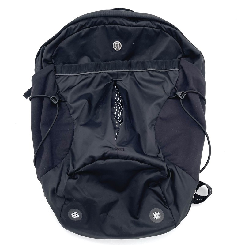 Lululemon Fast Free Backpack Retired Black Reflective Hiking Gym Bag Unisex