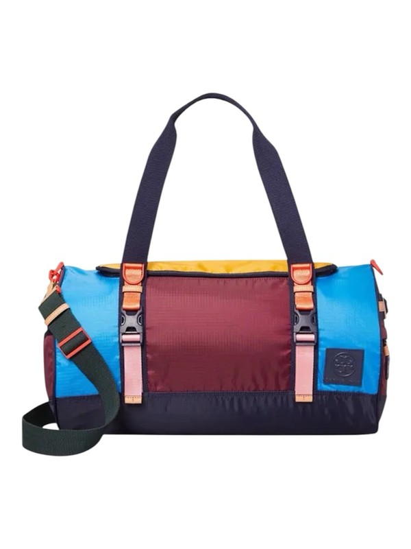 TORY BURCH Ripstop Color-Block Duffle Bag MRSP $300 Snow White Authentic