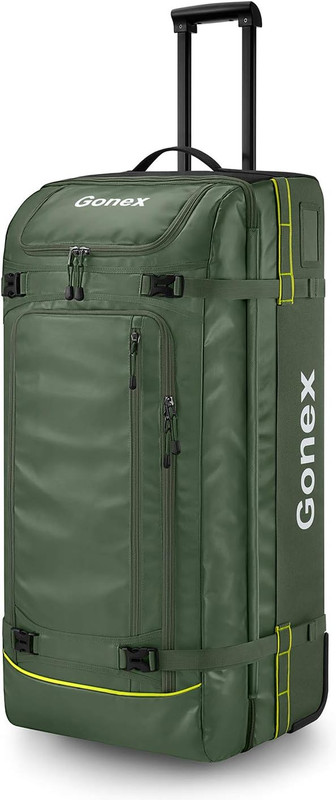 Rolling Duffle Bag with Wheels, 100L Water Repellent Large Wheeled Travel Duffel
