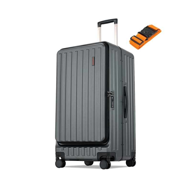 Checked Luggage, Large Suitcase 29 Inch Trunk Luggage with Spinner Wheels, Li...