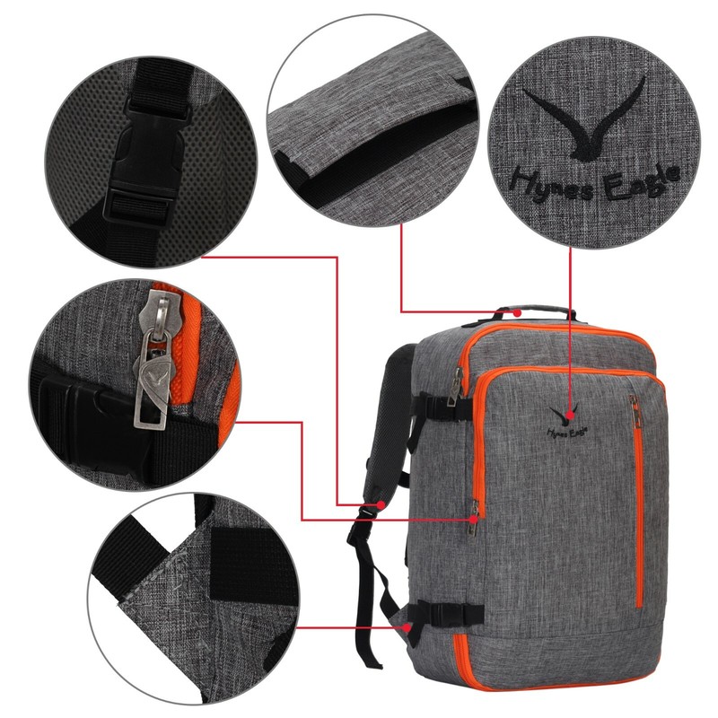 38L Carry on Backpack Flight Approve Cabin Size Luggage With 3pcs Packing Cubes gallery